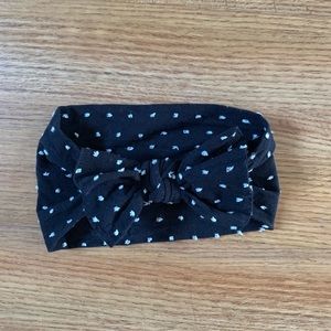 Baby Bling Bows black shabby dot